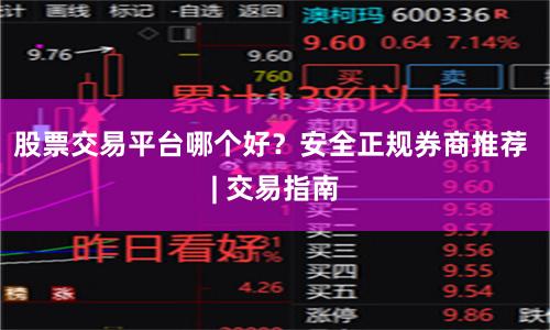 股票交易平台哪个好？安全正规券商推荐 | 交易指南